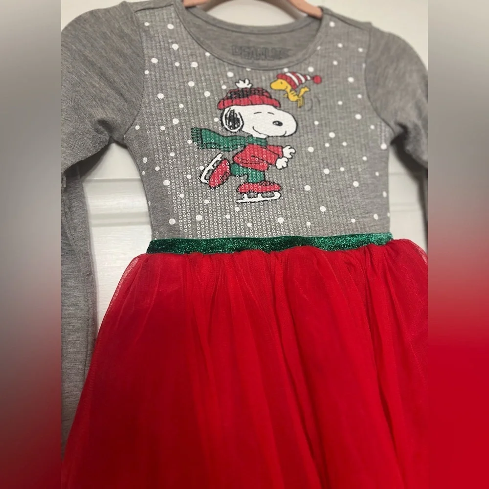 ❤️ Girl’s Peanuts Snoopy Christmas Dress - Cinderella Style